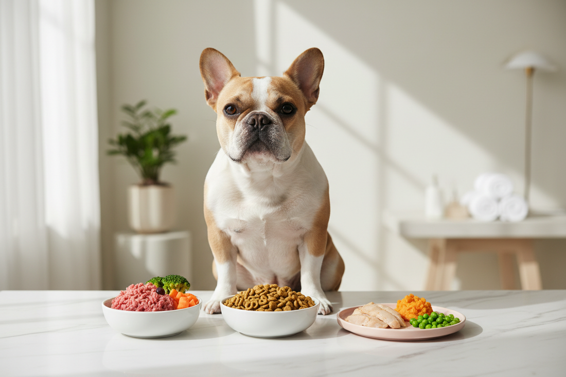 BARF, croquettes premium ou fait maison : on a testé pour votre Bouledogue (résultats honnêtes)