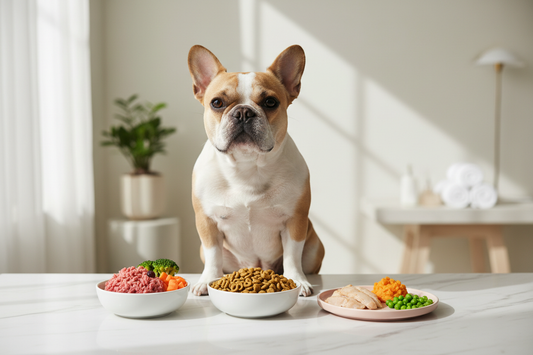 BARF, croquettes premium ou fait maison : on a testé pour votre Bouledogue (résultats honnêtes)