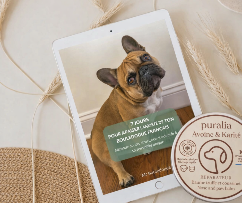 Pack anti-anxiété baume apaisant et guide pour Bouledogue Français