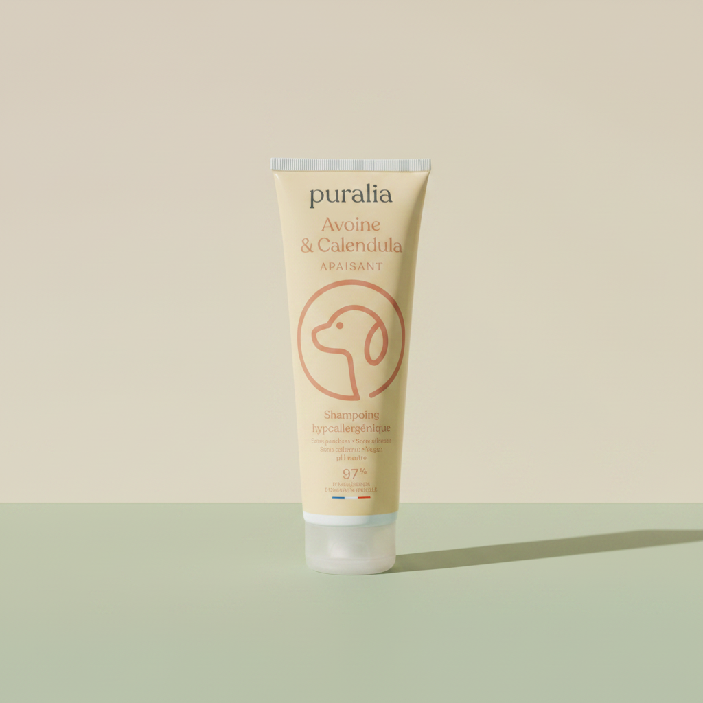 Peau Apaisée, Pelage Doux — Shampoing Hypoallergénique Avoine & Calendula pour Bouledogue Français